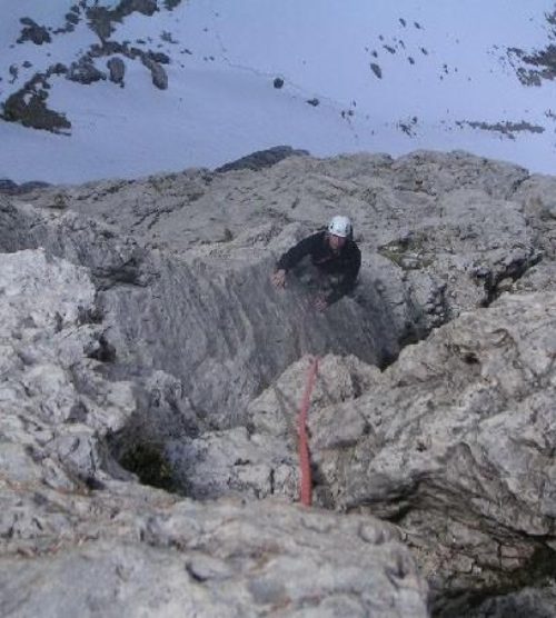 40d Delicate-climbing-low-down-on-the-3rd-Sella-Tower